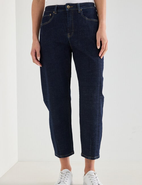 Denim Republic Crop Barrel Jean, Rinse product photo
