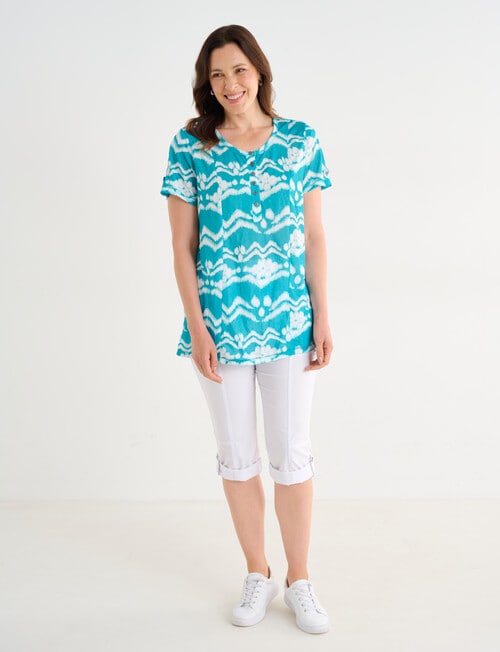 Line 7 Phase Crushed Tee, Green product photo View 03 L