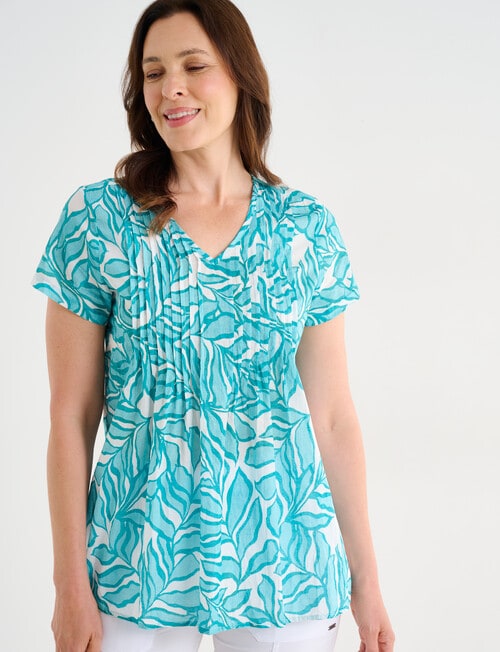 Line 7 Meadow Cotton Tee, Green product photo