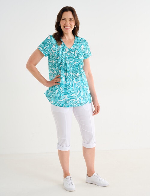 Line 7 Meadow Cotton Tee, Green product photo View 03 L