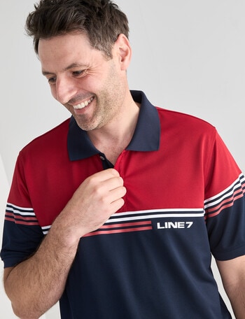 Line 7 Ralph Short Sleeve Polo Shirt, Red product photo