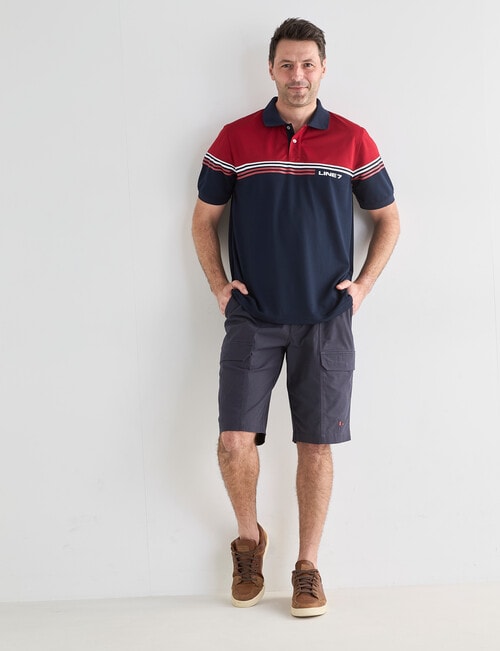 Line 7 Ralph Short Sleeve Polo Shirt, Red product photo View 03 L