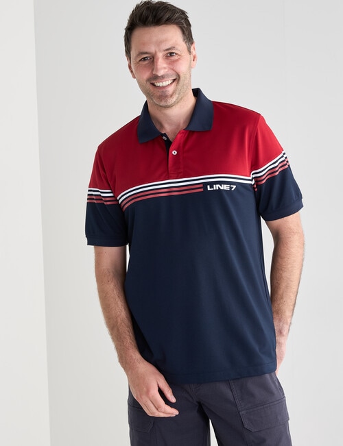 Line 7 Ralph Short Sleeve Polo Shirt, Red product photo View 05 L