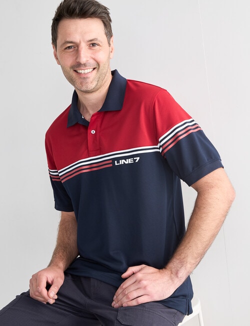 Line 7 Ralph Short Sleeve Polo Shirt, Red product photo View 06 L