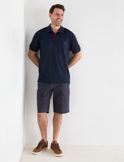 Line 7 Sailor Short Sleeve Polo Shirt, Navy product photo View 03 L