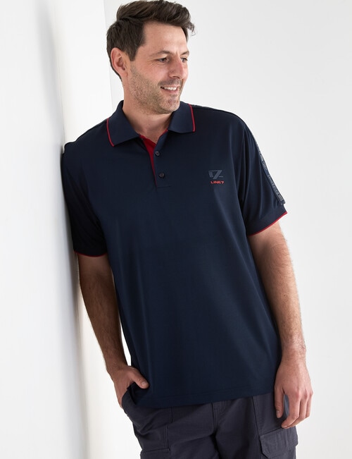 Line 7 Sailor Short Sleeve Polo Shirt, Navy product photo View 05 L