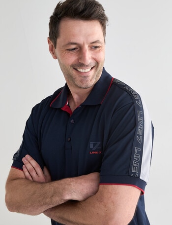 Line 7 Sailor Short Sleeve Polo Shirt, Navy product photo