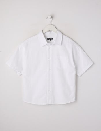 No Issue Crop Short Sleeve Shirt, White product photo