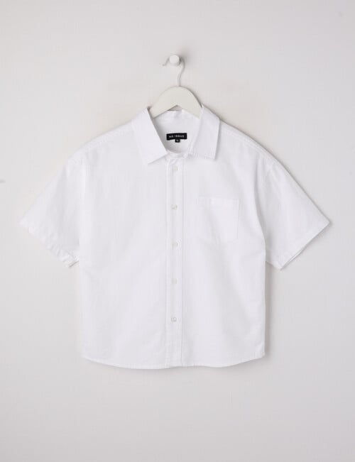 No Issue Crop Short Sleeve Shirt, White product photo