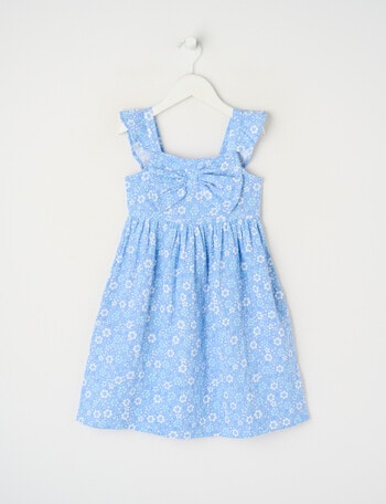 Mac & Ellie Ditsy Floral Bow Dress, Periwinkle product photo