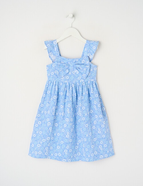 Mac & Ellie Ditsy Floral Bow Dress, Periwinkle product photo