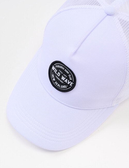 Gasoline Wild Wave Trucker Cap, White product photo View 03 L