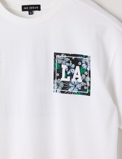 No Issue Aloha Short Sleeve Box Tee, White product photo View 03 L