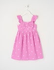 Mac & Ellie Embroidered Daisies Bow Dress, Electric Lavender product photo