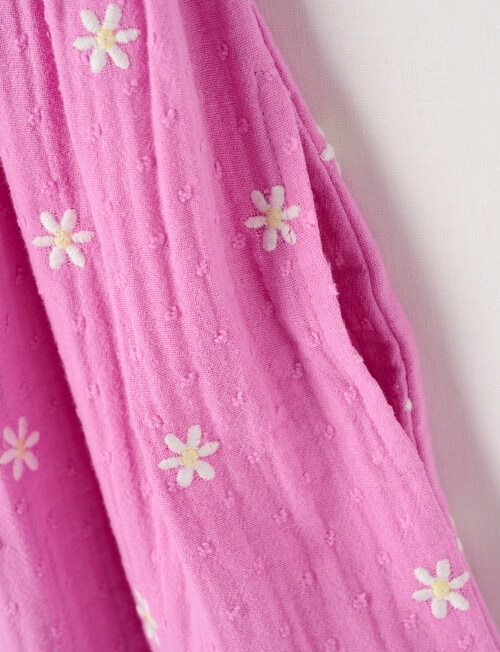 Mac & Ellie Embroidered Daisies Bow Dress, Electric Lavender product photo View 04 L