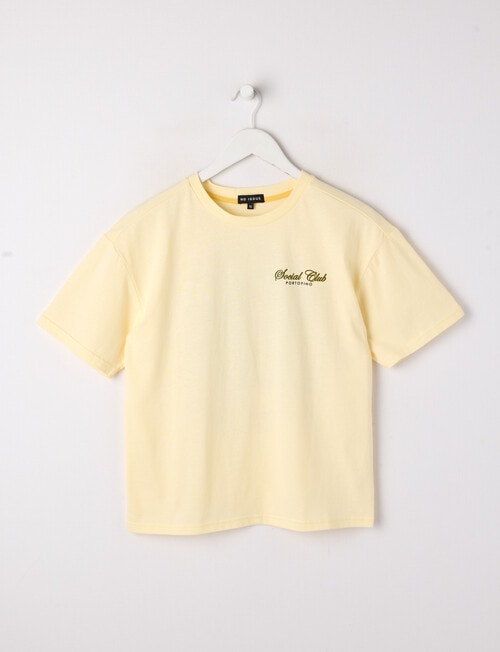 No Issue Social Club Short Sleeve Box Tee, Lemon product photo