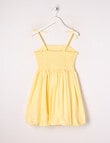 Switch Balloon Hem Tie Strap Dress, Pale Lemon product photo View 02 S