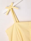 Switch Balloon Hem Tie Strap Dress, Pale Lemon product photo View 03 S