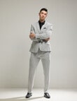 Laidlaw + Leeds Texture Stretch Tailored Jacket, Light Grey product photo View 03 S