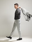 Laidlaw + Leeds Texture Stretch Tailored Pant, Light Grey product photo View 03 S
