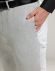 Laidlaw + Leeds Texture Stretch Tailored Pant, Light Grey product photo View 04 S