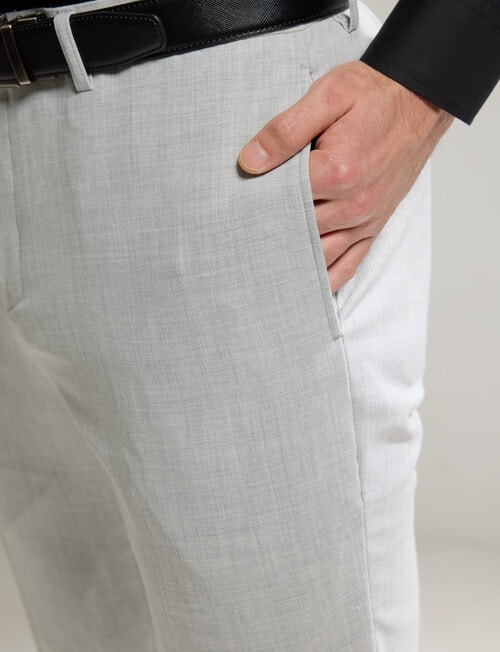 Laidlaw + Leeds Texture Stretch Tailored Pant, Light Grey product photo View 04 L