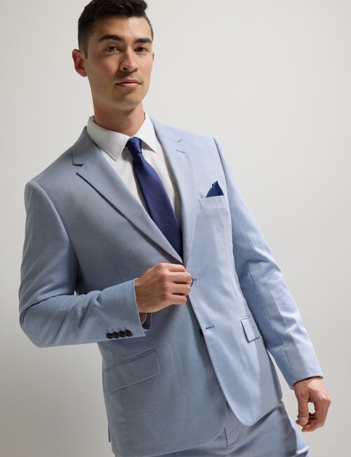 Laidlaw + Leeds Texture Stretch Tailored Jacket, Light Blue product photo