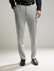Laidlaw + Leeds Texture Stretch Tailored Pant, Light Grey product photo