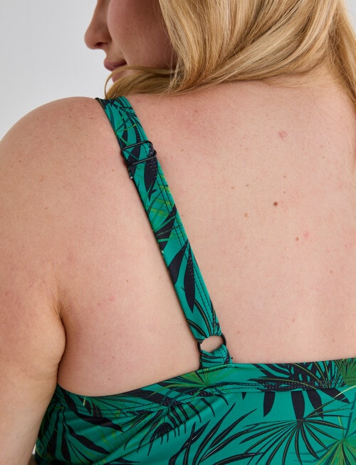 Zest Resort Curve Palm Tiered Tankini, Green product photo View 05 L