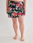 Zest Resort Curve Ruched Swim Skort, Hot House & Animal product photo