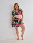 Zest Resort Curve Ruched Swim Skort, Hot House & Animal product photo View 03 S