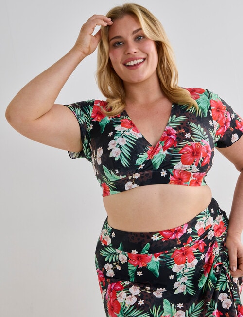 Zest Resort Curve Wrap Bikini Top, Hot House & Animal product photo