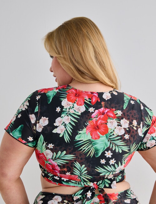 Zest Resort Curve Wrap Bikini Top, Hot House & Animal product photo View 02 L