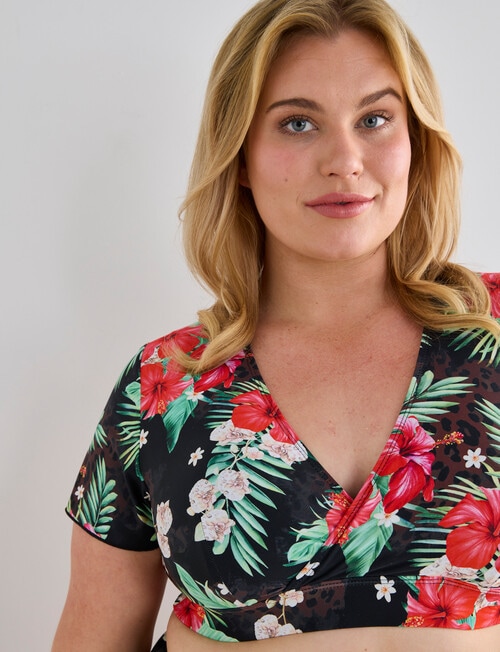 Zest Resort Curve Wrap Bikini Top, Hot House & Animal product photo View 04 L