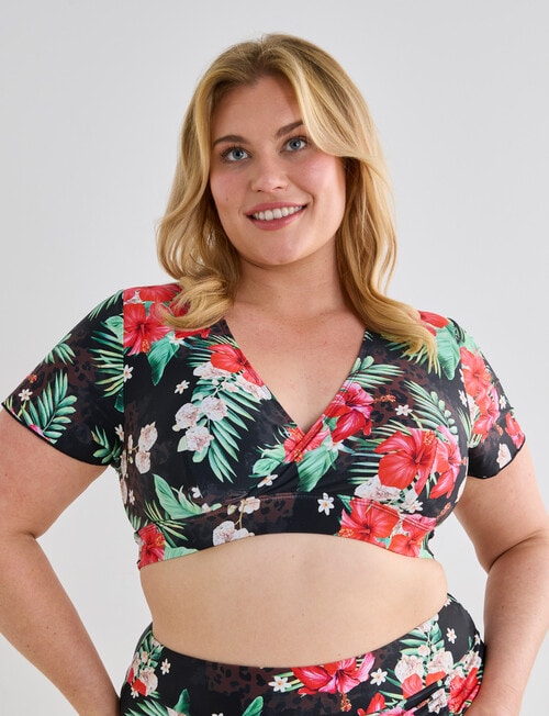 Zest Resort Curve Wrap Bikini Top, Hot House & Animal product photo View 06 L