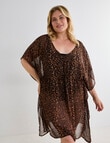 Zest Resort Curve Chiffon Kaftan, Animal Print product photo