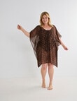 Zest Resort Curve Chiffon Kaftan, Animal Print product photo View 03 S