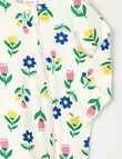 Teeny Weeny Sleep Floral Stretch Cotton Sleepsuit, Cream, Pink & Blue product photo View 02 S