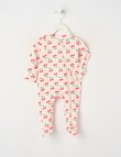Teeny Weeny Sleep Stretch Cotton Cherry Sleepsuit, Pink product photo
