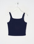 Switch Emma Scoop Neck Rib Singlet, Navy product photo
