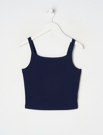 Switch Emma Scoop Neck Rib Singlet, Navy product photo