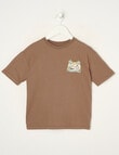 Mac & Ellie Beach Vibes Short Sleeve Tee, Cocoa product photo