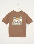Mac & Ellie Beach Vibes Short Sleeve Tee, Cocoa product photo View 02 S