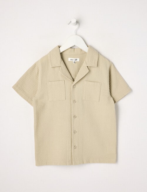 Mac & Ellie Waffle Short Sleeve Shirt, Sand product photo