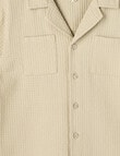 Mac & Ellie Waffle Short Sleeve Shirt, Sand product photo View 02 S
