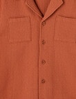 Mac & Ellie Waffle Short Sleeve Shirt, Rust product photo View 02 S