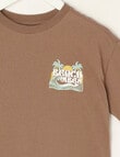 Mac & Ellie Beach Vibes Short Sleeve Tee, Cocoa product photo View 03 S