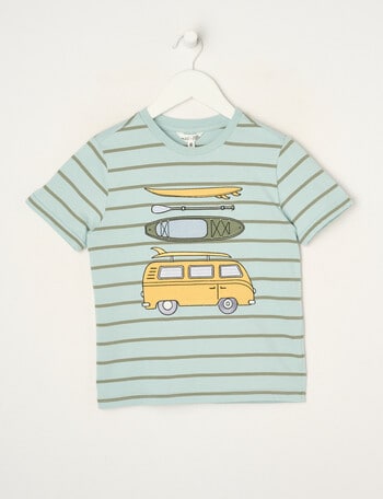 Mac & Ellie Stripe Van Short Sleeve Tee, Duck product photo