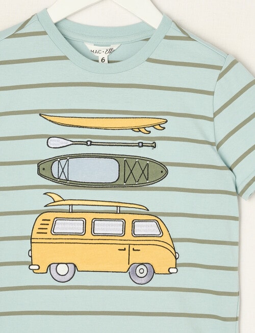 Mac & Ellie Stripe Van Short Sleeve Tee, Duck product photo View 02 L