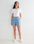 Denim Republic Patch Pocket Short, Light Wash product photo View 03 S